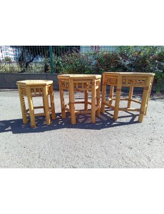 LOT DE 3 TABLE GIGOGNE BAMBOU