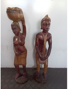 PAIRE DE STATUE AFRICAINE