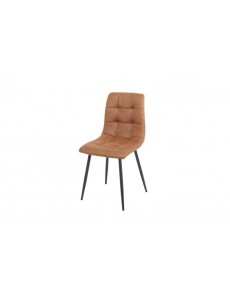 CHAISE TISSU  COGNAC