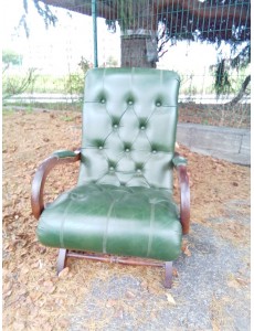 FAUTEUL CUIR VERT STYLE...