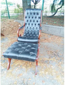 FAUTEUIL+REPOSE PIED CUIR...
