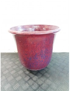 CACHE POT BRDX MOUCHETÉE BLEU 