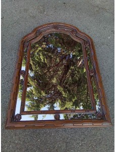 MIROIR À PARCLOSE BOIS SCULPTÉ