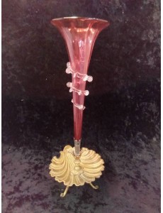 SOLIFLORE EN VERRE ROSE ET...
