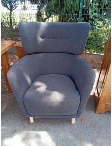 FAUTEUIL TISSU GRIS MODERNE 
