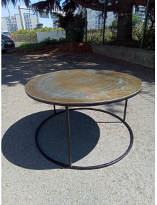 TABLE BASSE INDUS RONDE METAL 