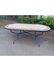 TABLE OVALE ZELIG FER FORGÉ...
