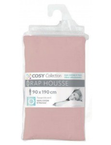 Drap housse 100%coton ROSE...