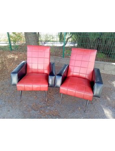 PAIRE DE FAUTEUIL VINTAGE...