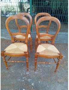 LOT DE 4 CHAISES ASSISES...