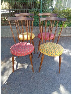 LOT DE 4 CHAISES ANCIENNE A...