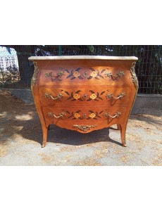 COMMODE 3T MARQUETÉ DESSUS...