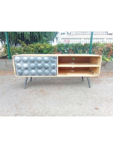 MEUBLE TV BOIS 1P METAL 