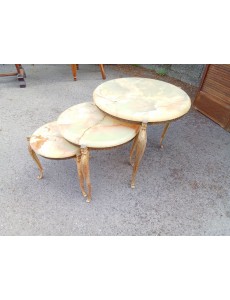 3 TABLES GIGOGNES MARBRE...