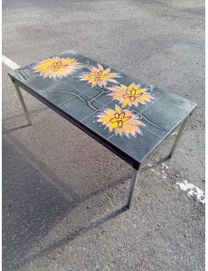 TABLE BASSE VINTAGE CÉRAMIQUE 