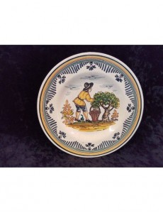 ASSIETTE MURALE VENDANGE