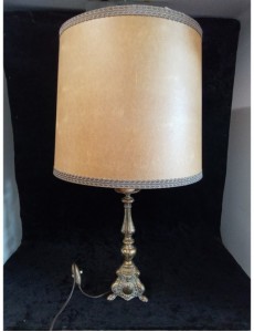 LAMPE DE SALON PIED BRONZE 