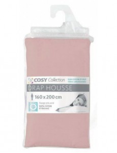 Drap housse 100%coton ROSE...