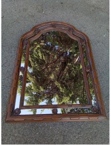 MIROIR À PARCLOSE BOIS SCULPTÉ