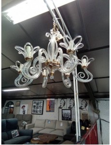 LUSTRE 6 BRANCHES MURANO