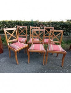 LOT DE 6 CHAISES ASSISES...