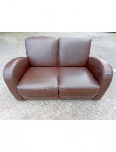 BANQUETTE CUIR MARRON STYLE...