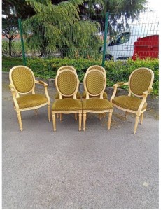LOT DE 4 CHAISES + 2...