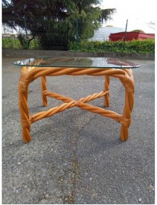 TABLE BASSE ROTIN TORSADE...