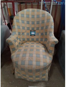 FAUTEUIL TISSU RAYER JAUNE 